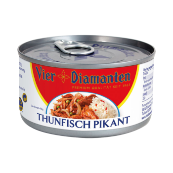 Vier Diamanten Thunfisch Pikant